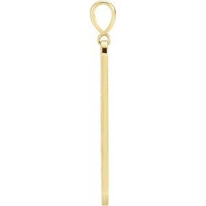 14K Yellow Gold .01 CTW Natural Diamond Moon Phase Bar Pendant