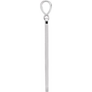 14K White Gold .01 CTW Natural Diamond Moon Phase Bar Pendant