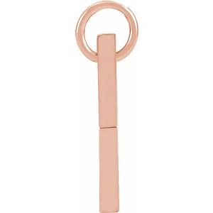 14K Rose Gold .005 CT Natural Diamond Rhombus Pendant
