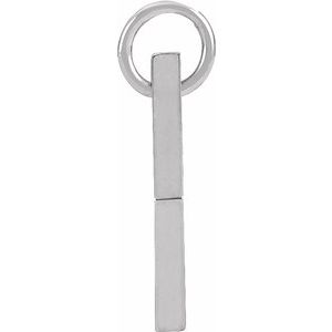 Sterling Silver .005 CT Natural Diamond Rhombus Pendant