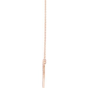 14K Rose Gold 1/4 CTW Natural Diamond Heart 16" Necklace