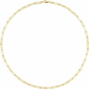 18K Yellow Gold-Plated Sterling Silver 3.85 mm Paperclip-Style 20" Chain