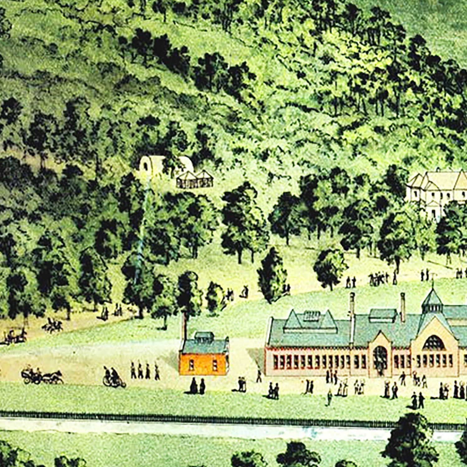 Vintage Map of Hot Springs, Arkansas 1890