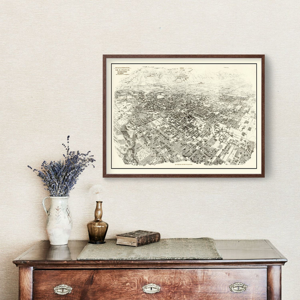 Vintage Map of Pasadena, California 1903