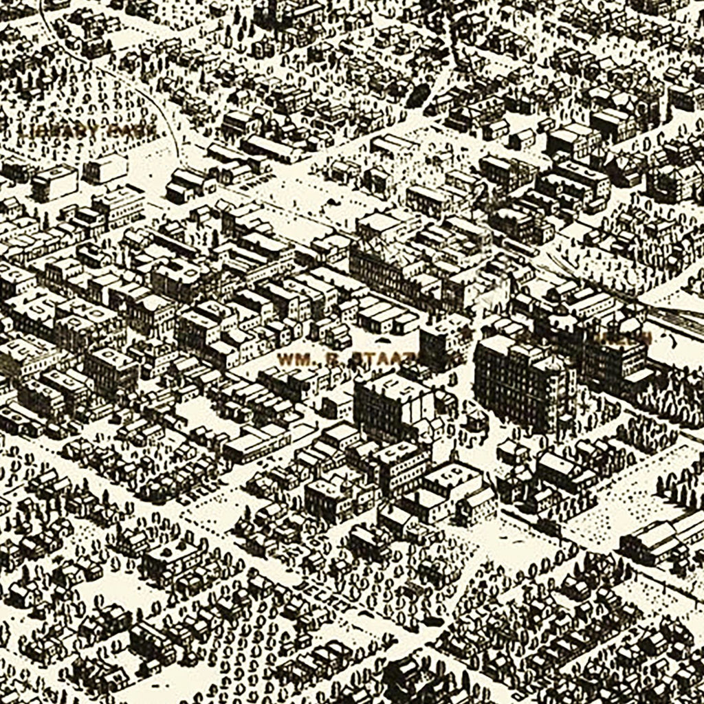 Vintage Map of Pasadena, California 1903