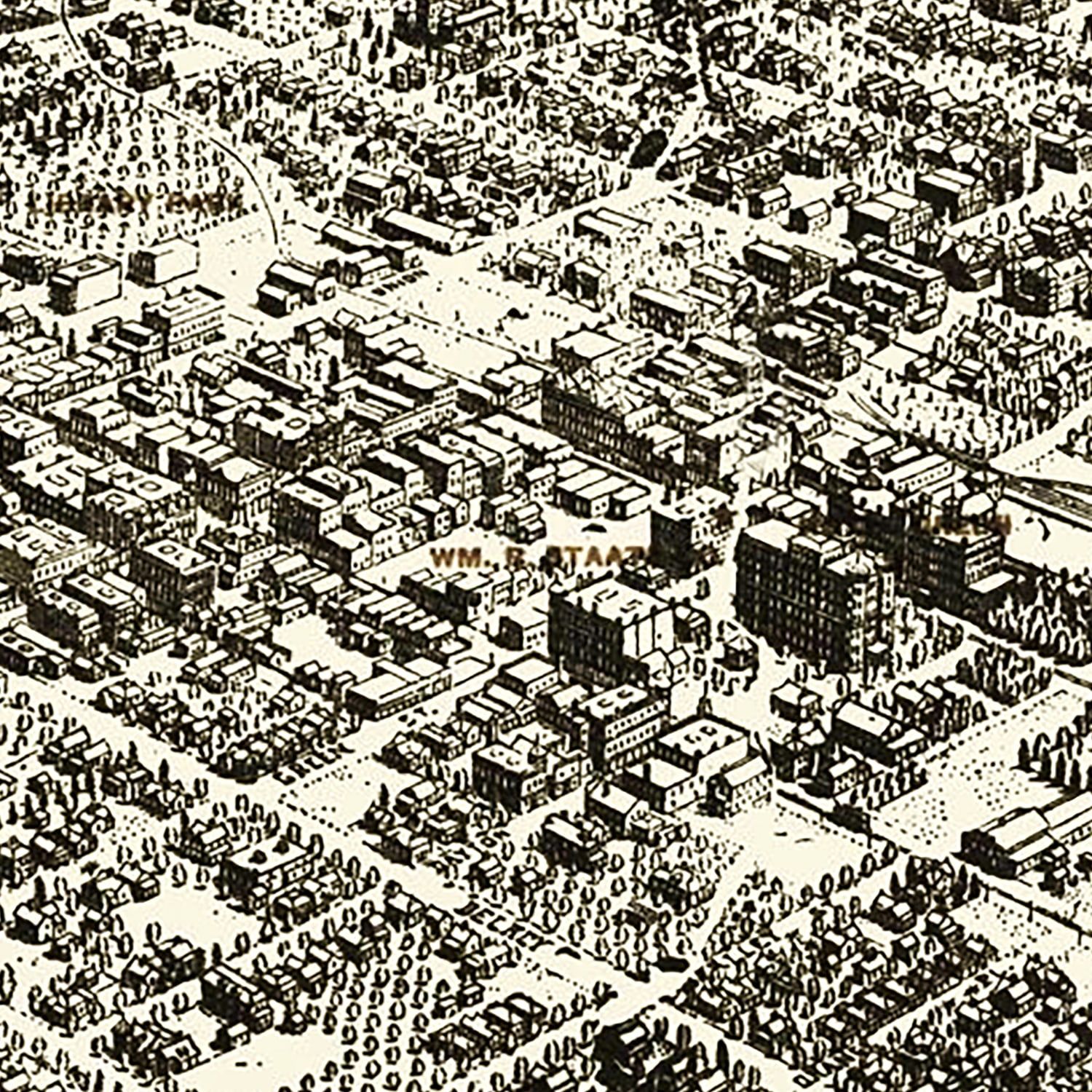 Vintage Map of Pasadena, California 1903