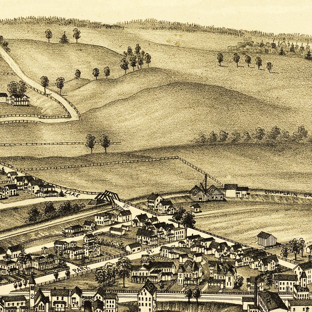 Vintage Map of Stillwater, New York 1889