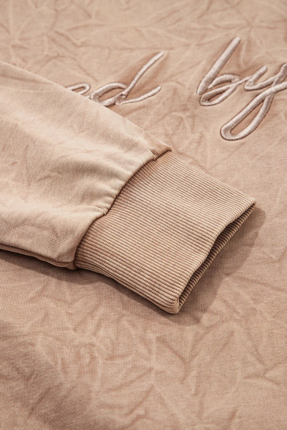Saved by Grace Embroidered Mineral Wash Loose Sweatshirt