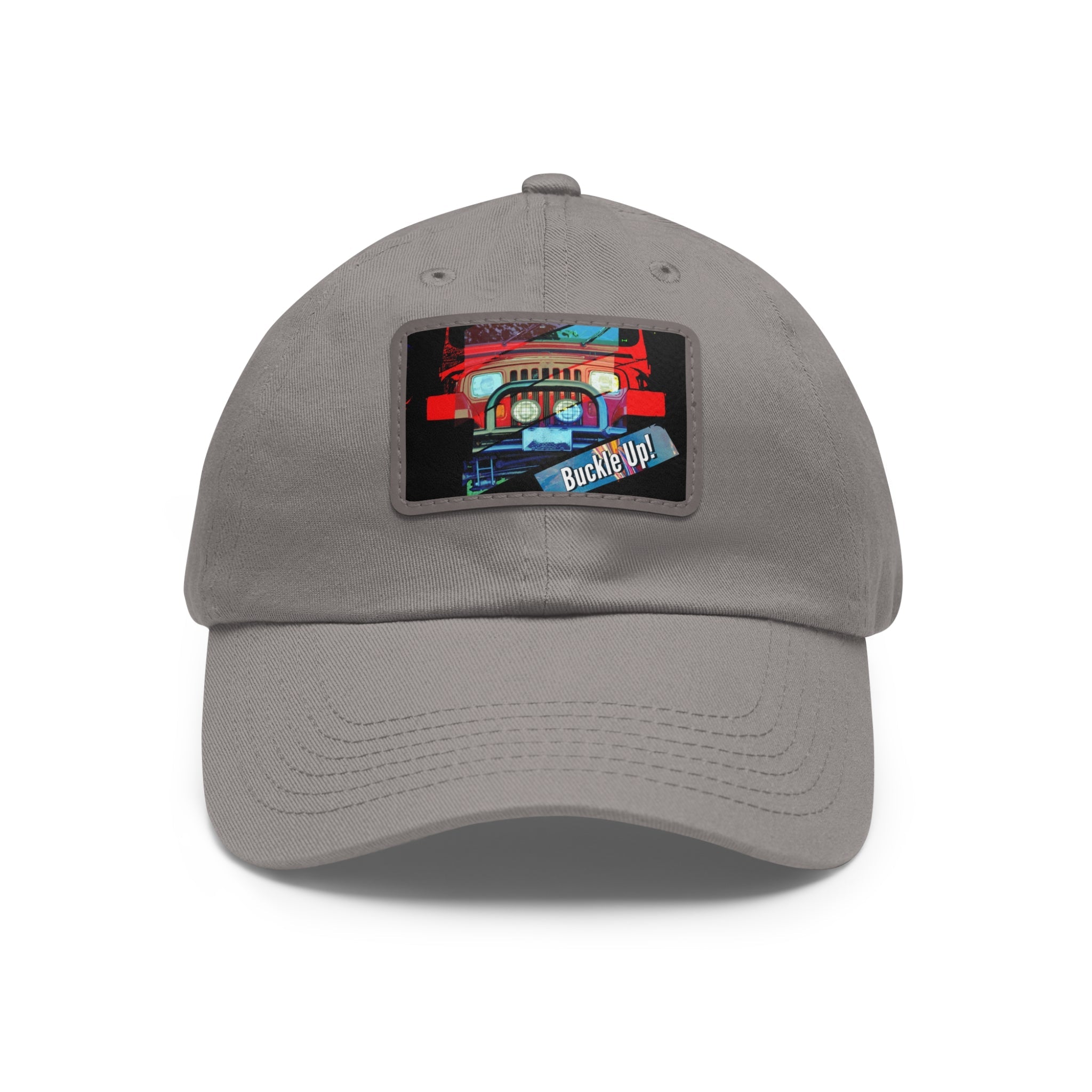 Buckle Up!  4 Wheel Drive Hat with Rectangle Leather Patch
