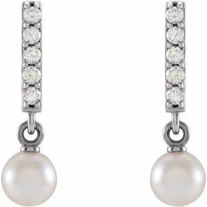 Pearl Bar Earrings