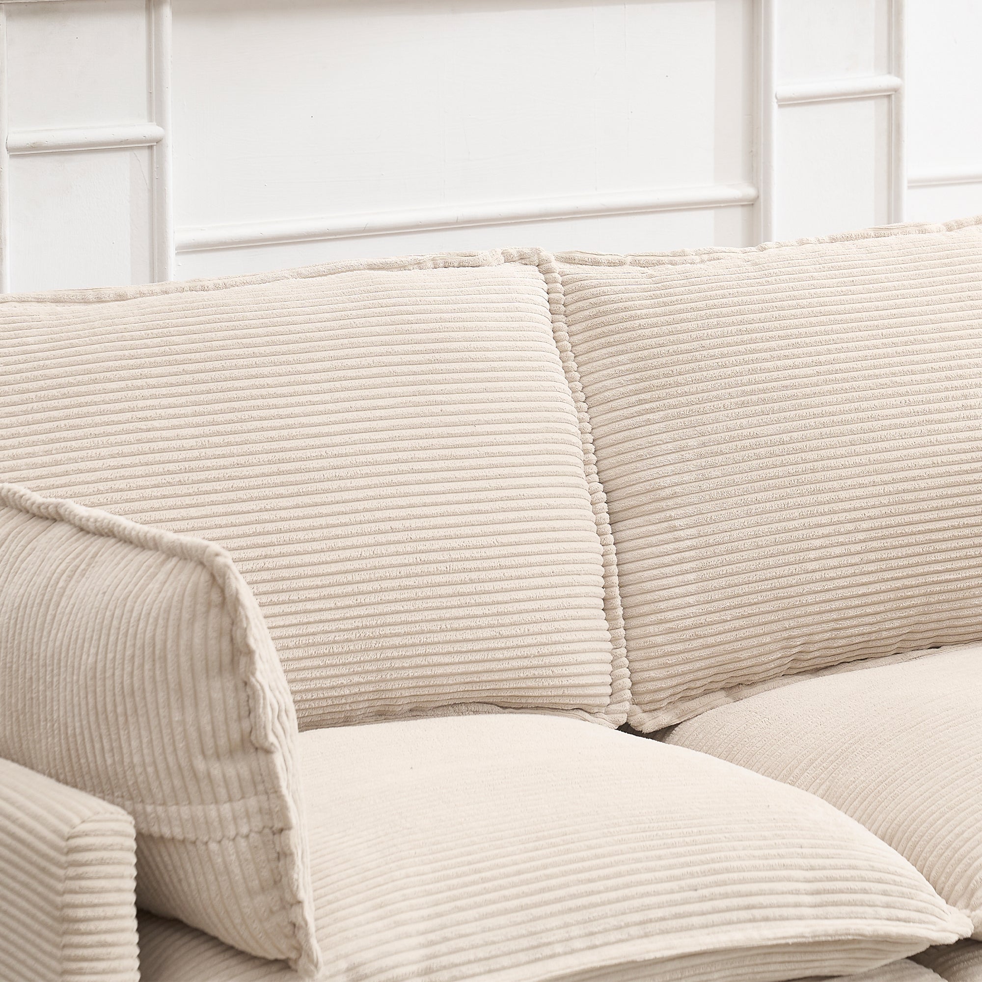[VIDEO provided][New]Oversized Modular Sofa ,  Velvet Large U-Shaped Couch Comfy Upholstered 4-Seat Sofa with 2 Ottoman,2 Lumbar Pillow, Deep Seat Couch for Living Room