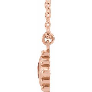 14K Rose Gold Natural Citrine Bezel-Set Beaded 16-18" Necklace