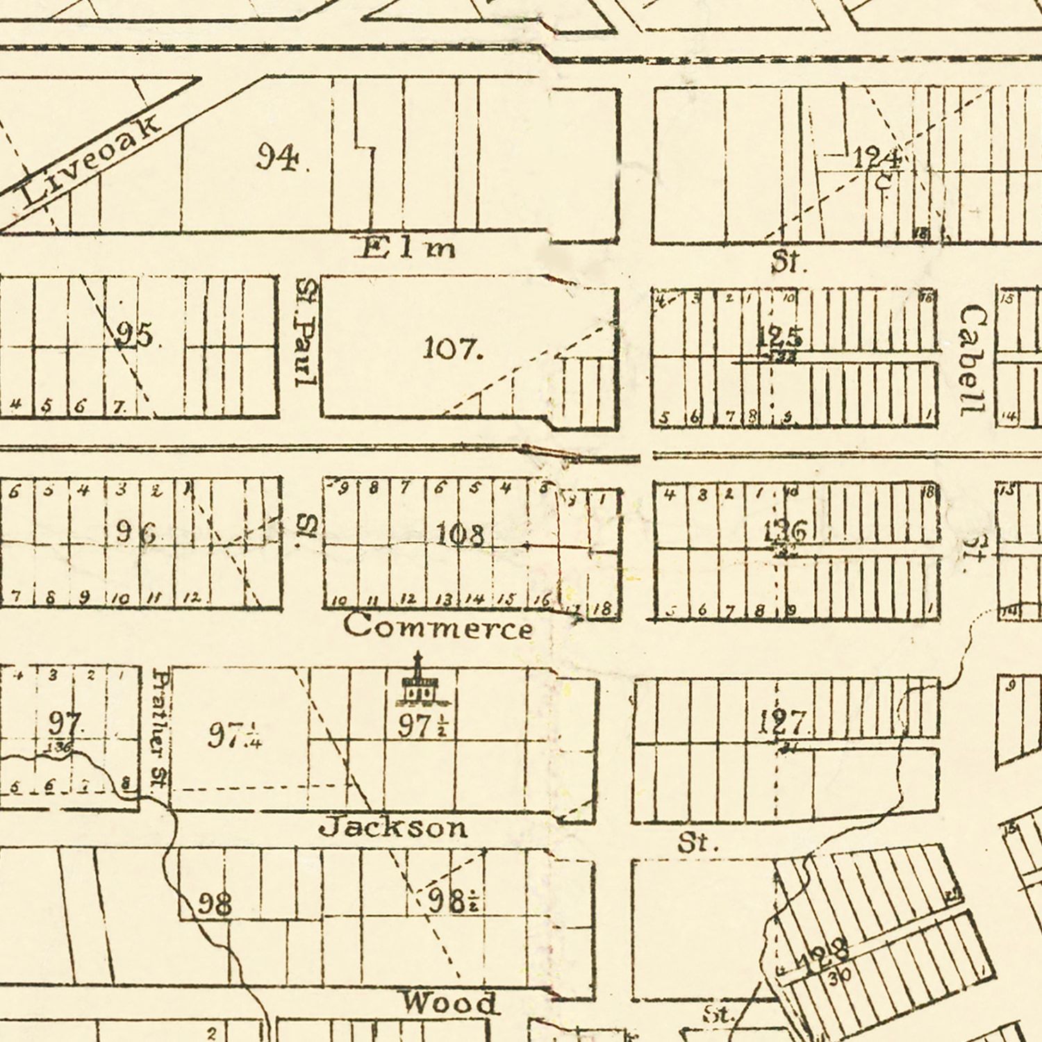 Vintage Map of Dallas, Texas 1878