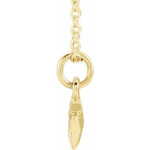 14K Yellow Gold .03 CTW Natural Diamond Youth Petite Star 15" Necklace