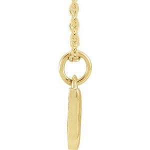 14K Yellow Gold .05 CTW Natural Diamond Petite Music Note 16-18" Necklace