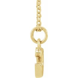 14K Yellow Gold .05 CTW Natural Diamond Petite Initial G 16-18" Necklace