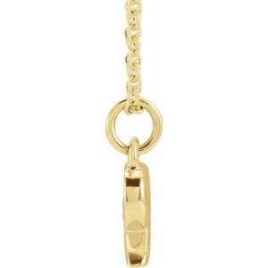 14K Yellow Gold .05 CTW Natural Diamond Petite Initial R 16-18" Necklace