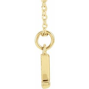 14K Yellow Gold .03 CTW Natural Diamond Petite Initial Z 16-18" Necklace