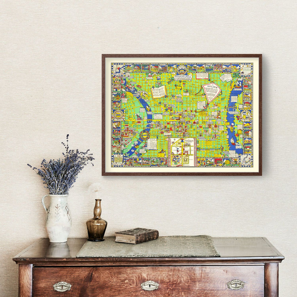 Vintage Map of Philadelphia, Pennsylvania 1926