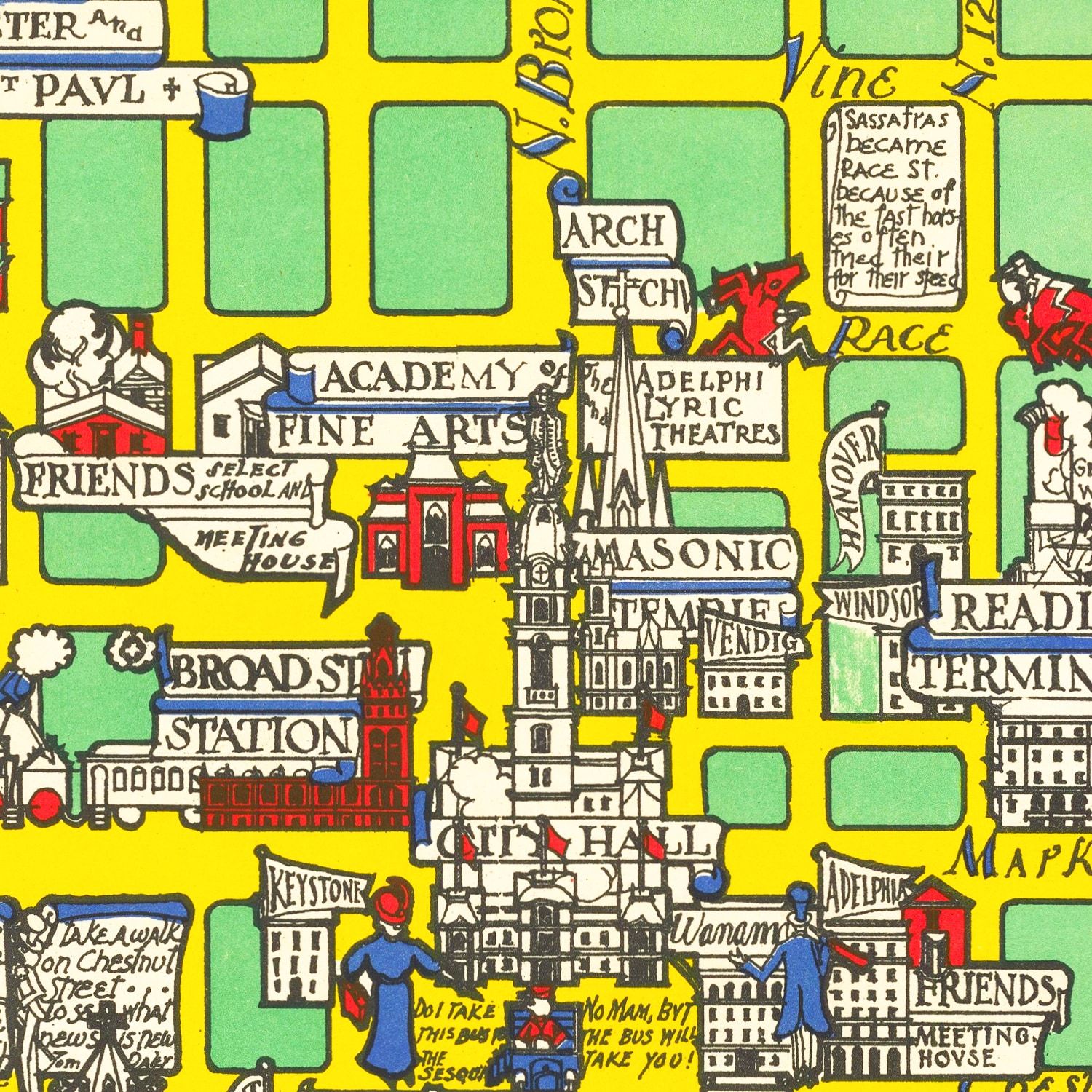 Vintage Map of Philadelphia, Pennsylvania 1926