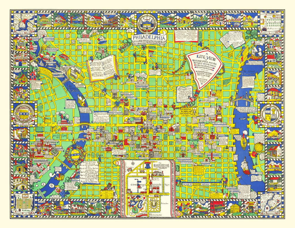 Vintage Map of Philadelphia, Pennsylvania 1926