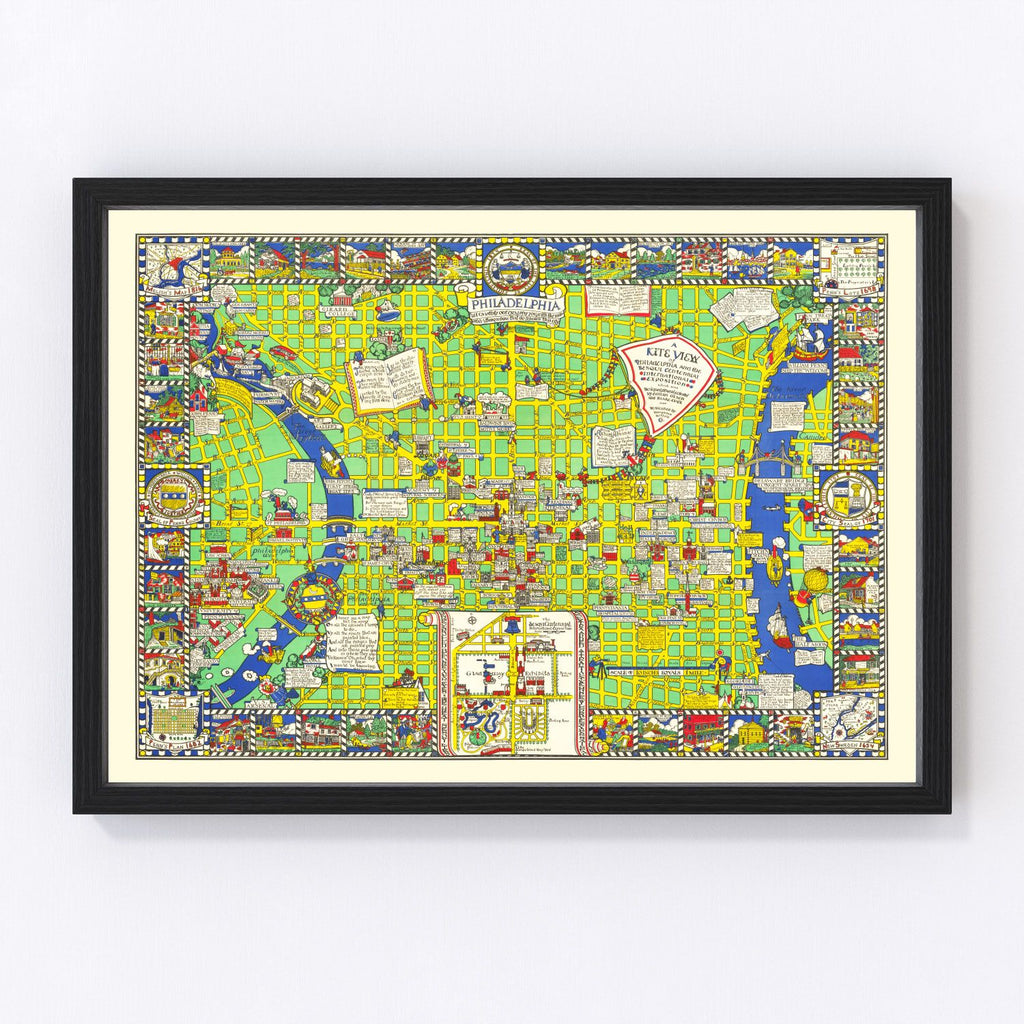 Vintage Map of Philadelphia, Pennsylvania 1926