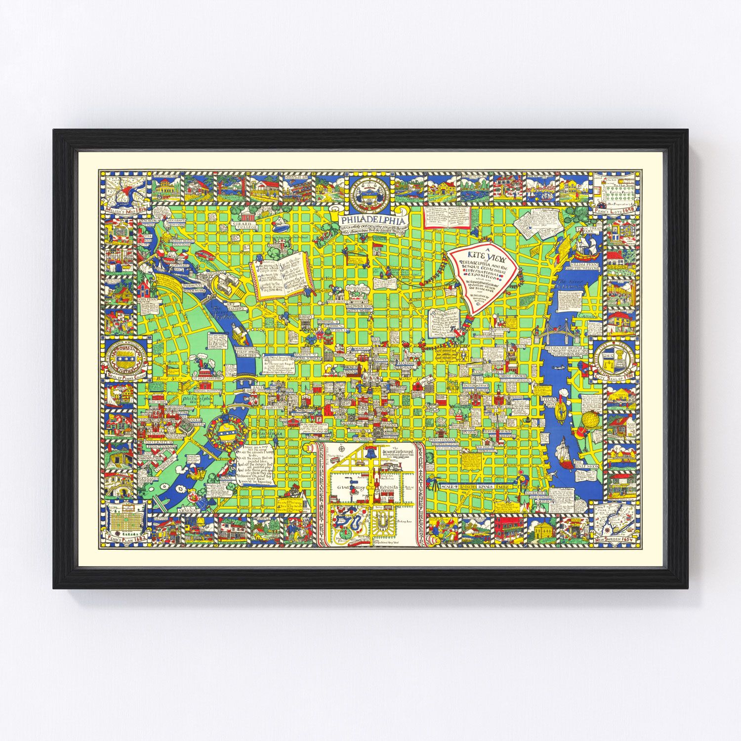 Vintage Map of Philadelphia, Pennsylvania 1926