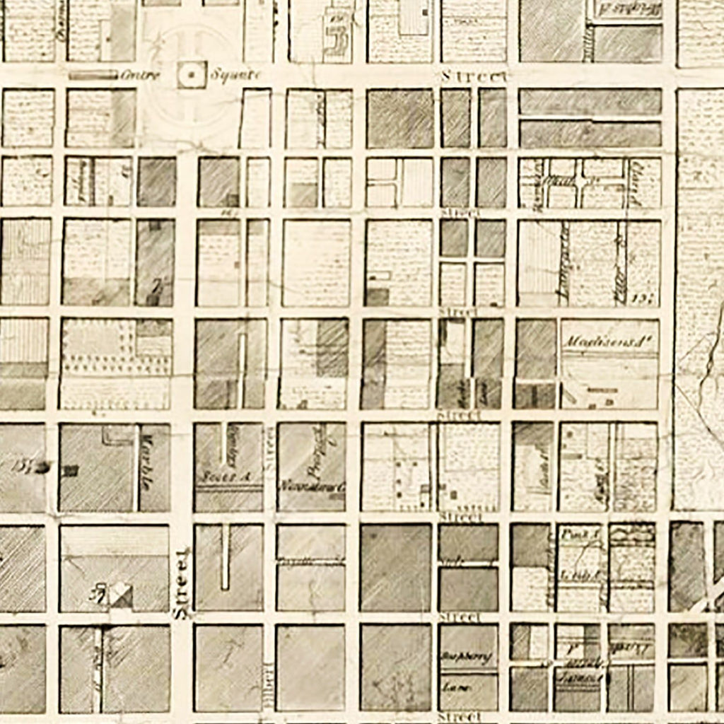 Vintage Map of Philadelphia, Pennsylvania 1819