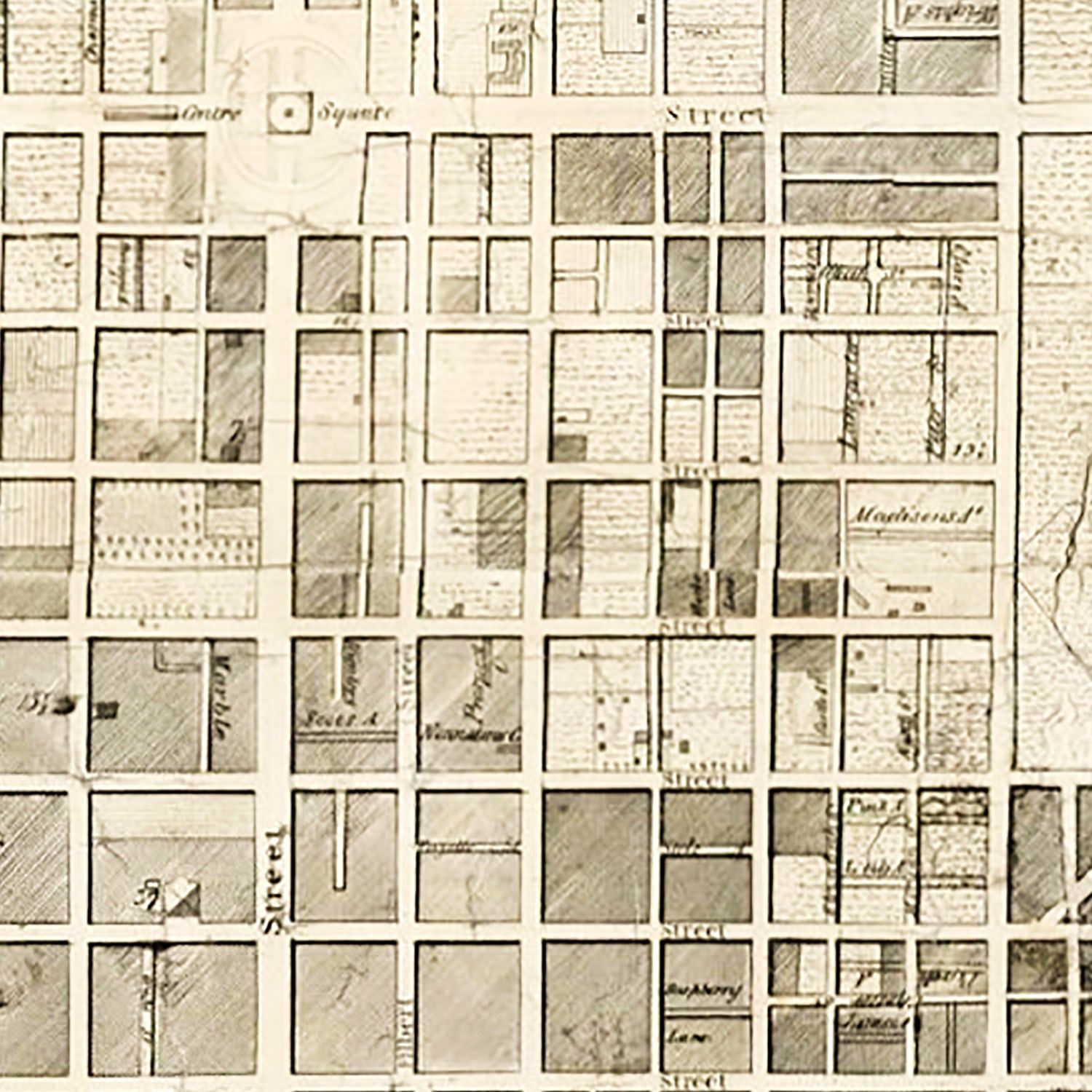 Vintage Map of Philadelphia, Pennsylvania 1819