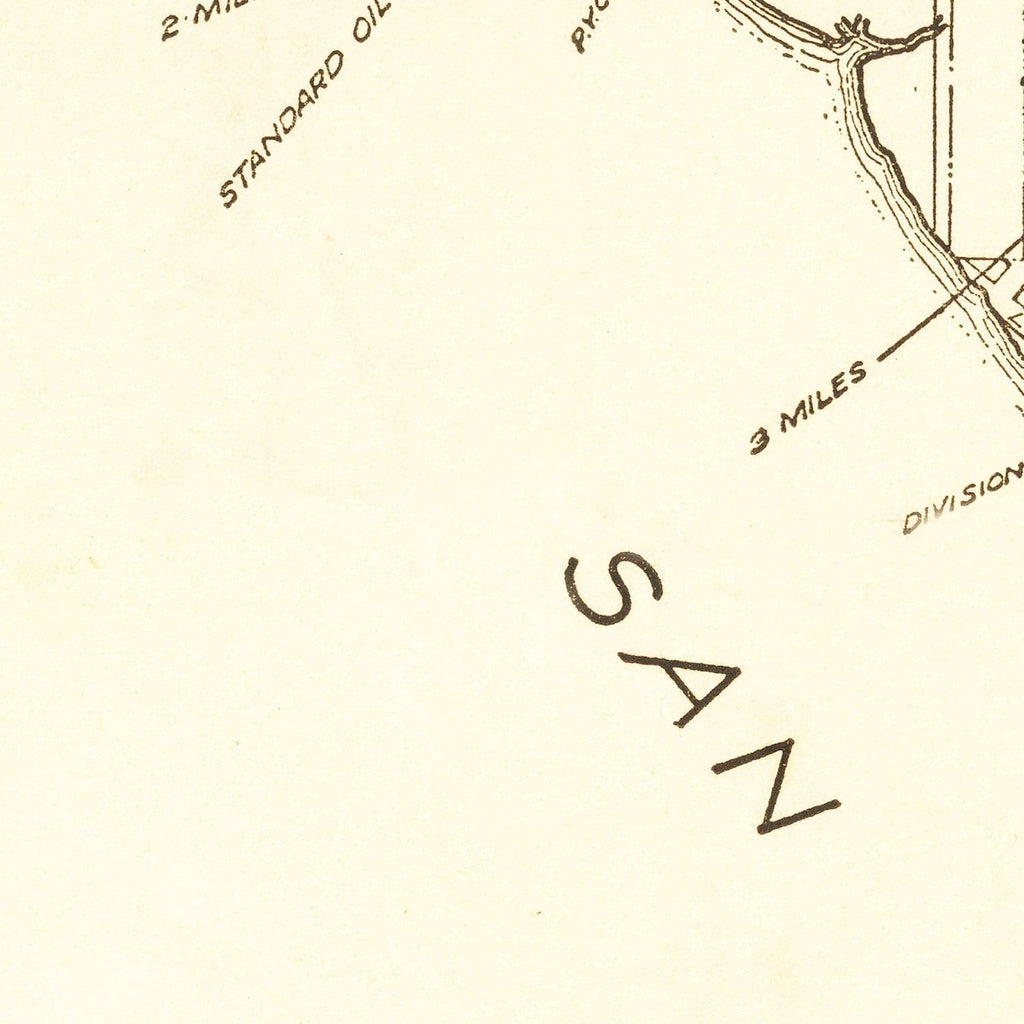Vintage Map of San Diego, California 1914