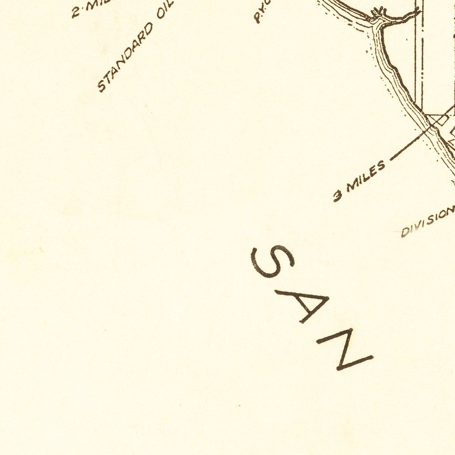 Vintage Map of San Diego, California 1914