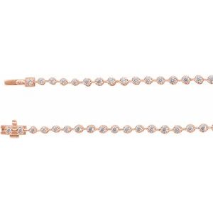14K Rose Gold 6 3/4 CTW Lab-Grown Diamond Line 16" Necklace