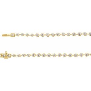 14K Yellow Gold 6 3/4 CTW Lab-Grown Diamond Line 16" Necklace