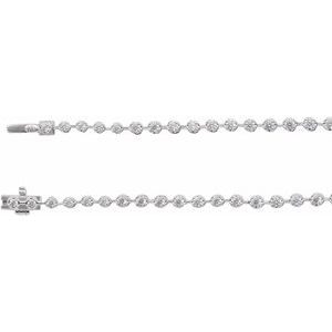 14K White Gold 6 3/4 CTW Lab-Grown Diamond Line 16" Necklace