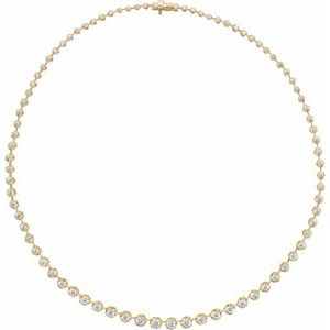 14K Yellow Gold 6 3/4 CTW Lab-Grown Diamond Line 16" Necklace