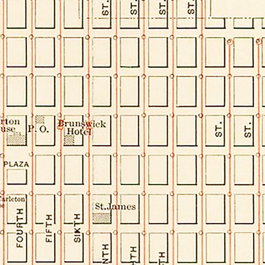 Vintage Map of San Diego, California 1891