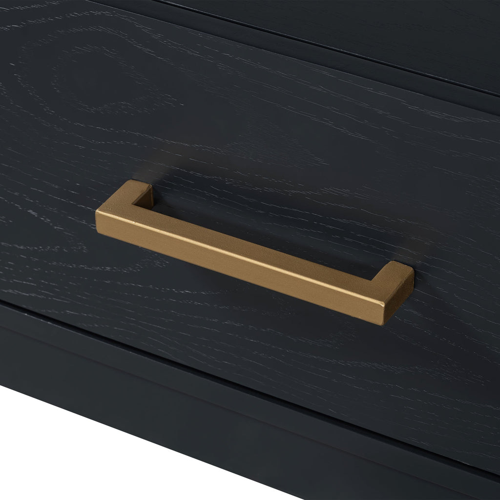 Mirod Stylish TV Stand with Ample Storage,Classic Design with Three Drawers and Spacious Surface,Minimalist Metal Handles,Versatile as TV Console or Side Cabinet