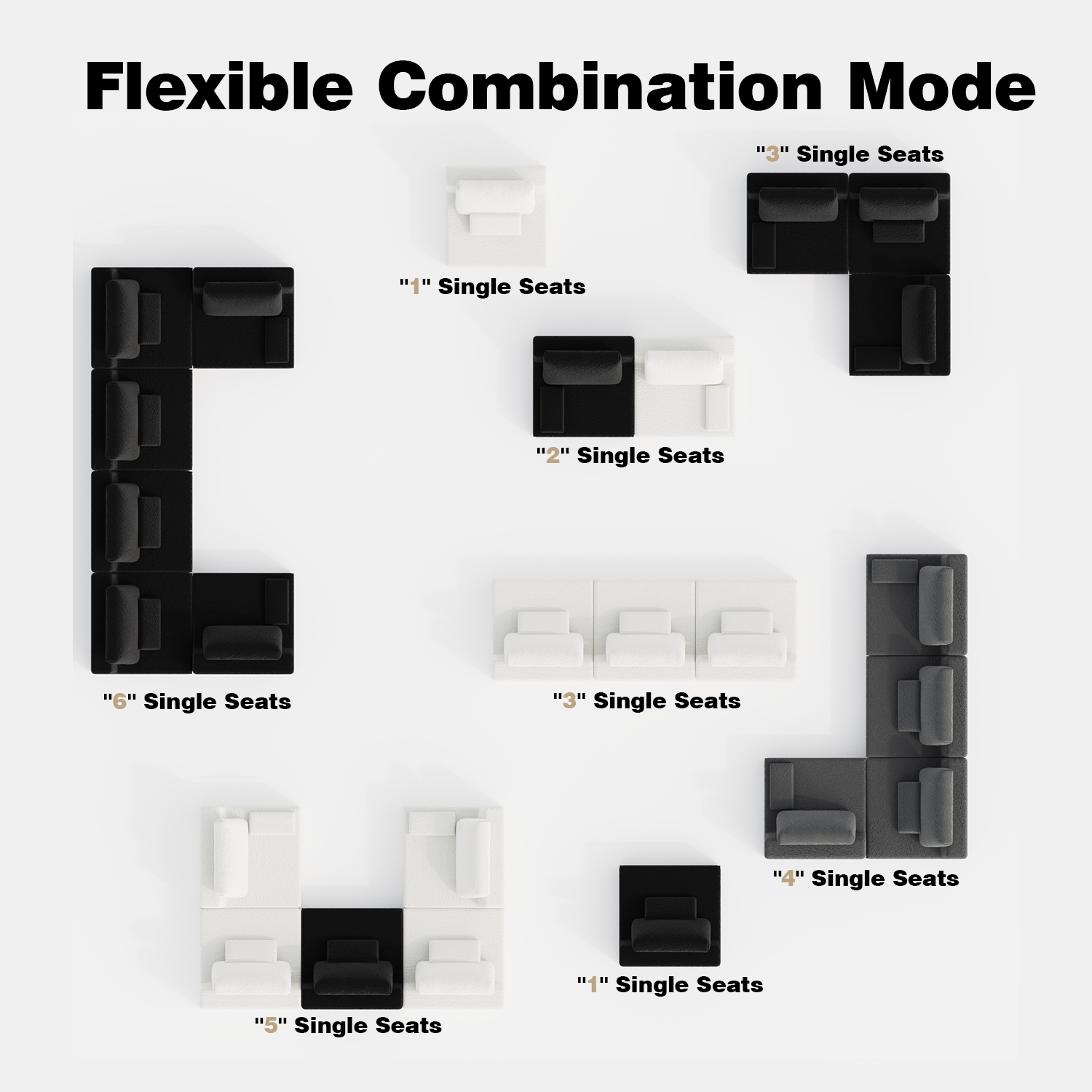 Oversized Modular Sectional Sofa,Luxury Boucle Floor Couch Set,Convertible Compressed Couch,Spacious Foam-Filled Sofa for Living Room, Free Combination,3 Colors