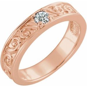 14K Rose Gold 1/4 CTW Natural Diamond Family Stackable Ring