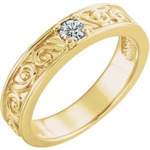 14K Yellow Gold 1/4 CTW Natural Diamond Family Stackable Ring