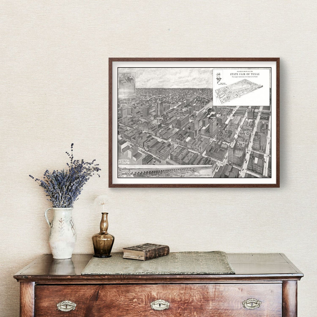 Vintage Map of Dallas, Texas 1912