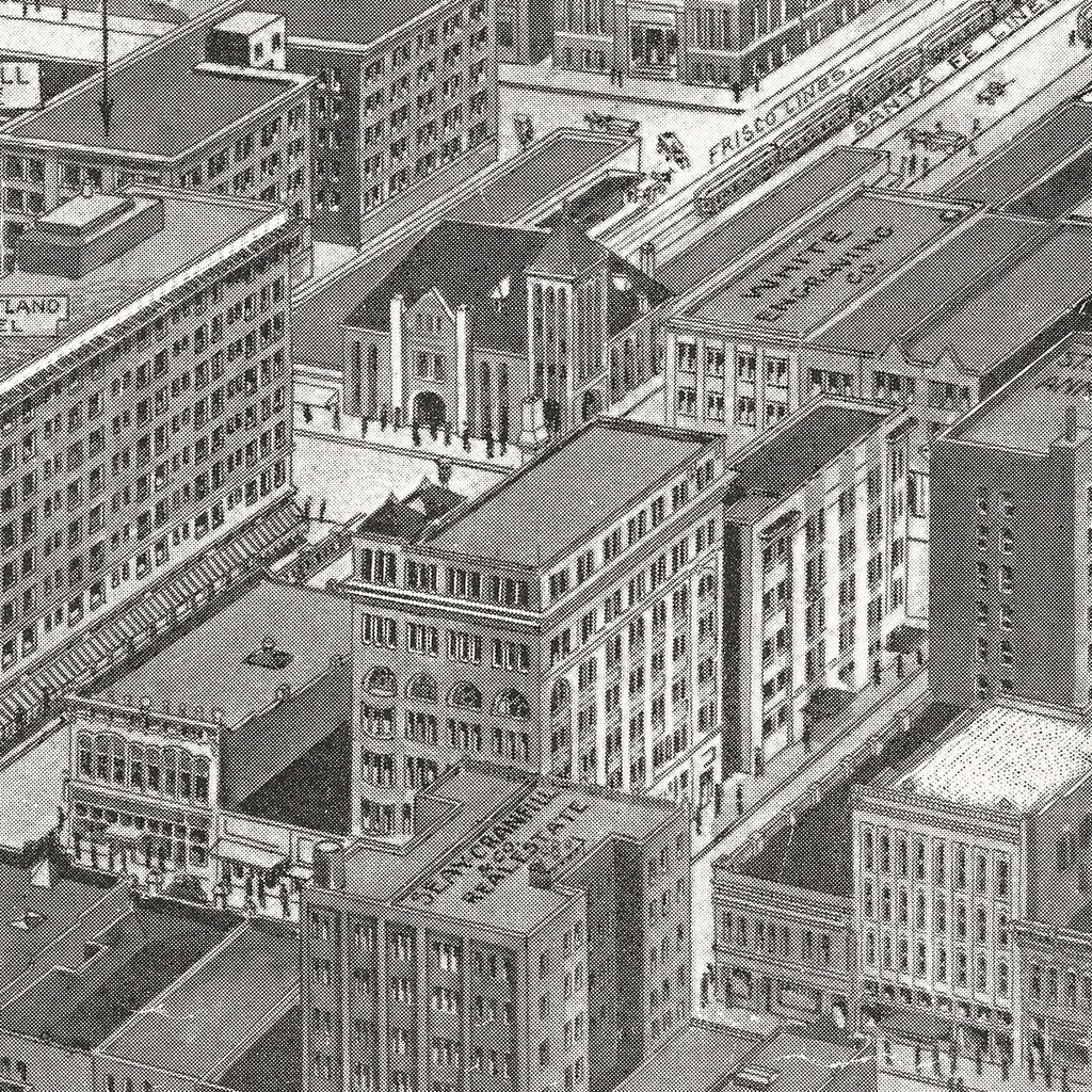 Vintage Map of Dallas, Texas 1912