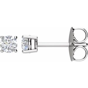 14K White Gold 1/4 CTW Natural Diamond Earrings