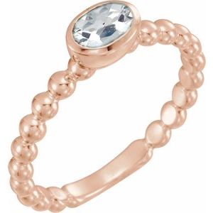 14K Rose Gold .05 CTW Natural Diamond Family Stackable Ring