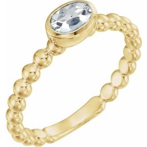 14K Yellow Gold .05 CTW Natural Diamond Family Stackable Ring