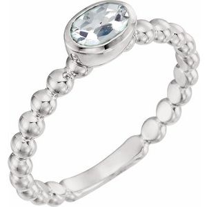 Sterling Silver .05 CTW Natural Diamond Family Stackable Ring