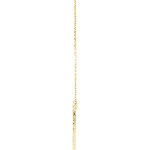 14K Yellow Gold 3/8 CTW Natural Diamond Large Heart 16" Necklace