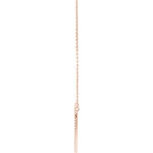 14K Rose Gold 3/8 CTW Natural Diamond Large Heart 16" Necklace