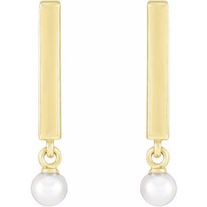 Bar Pearl Earrings