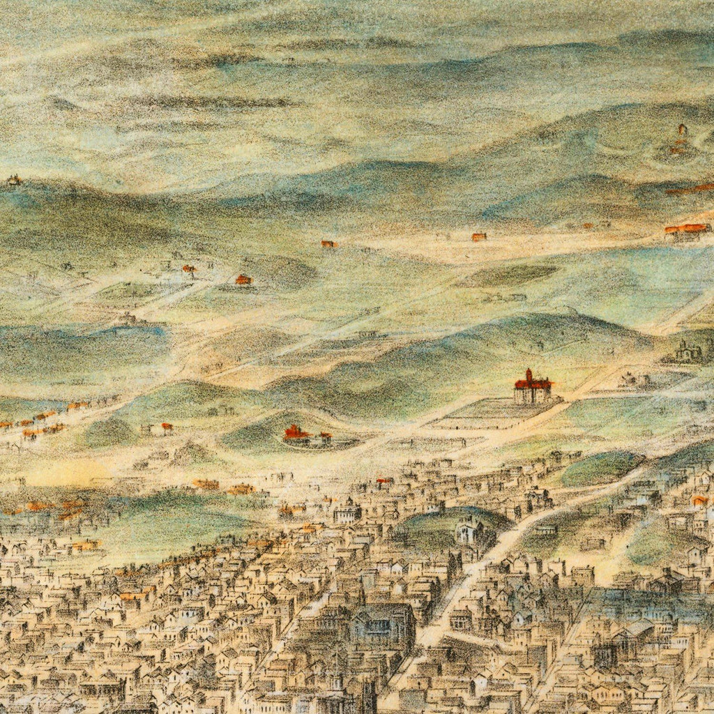 Vintage Map of San Francisco, California 1864